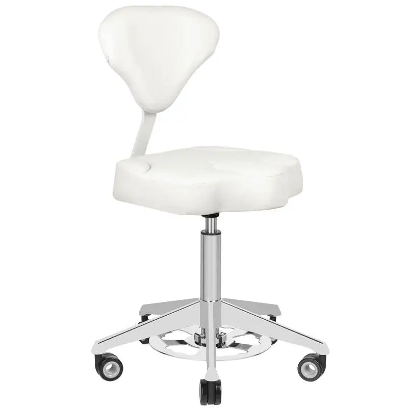 Weiße verstellbare Sattelhocker Azzurro Kosmetikhocker 156F Bump-Up Weiß