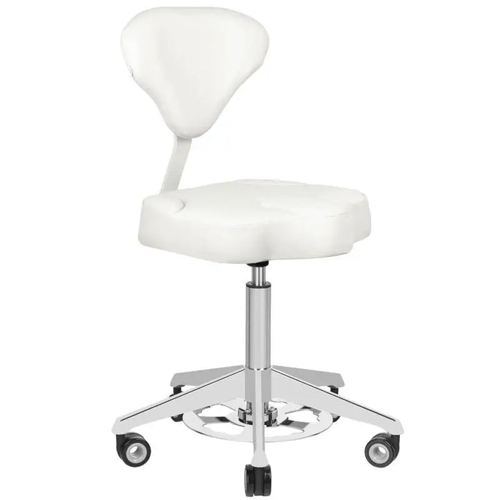 Weiße verstellbare Sattelhocker Azzurro Kosmetikhocker 156F Bump-Up Weiß