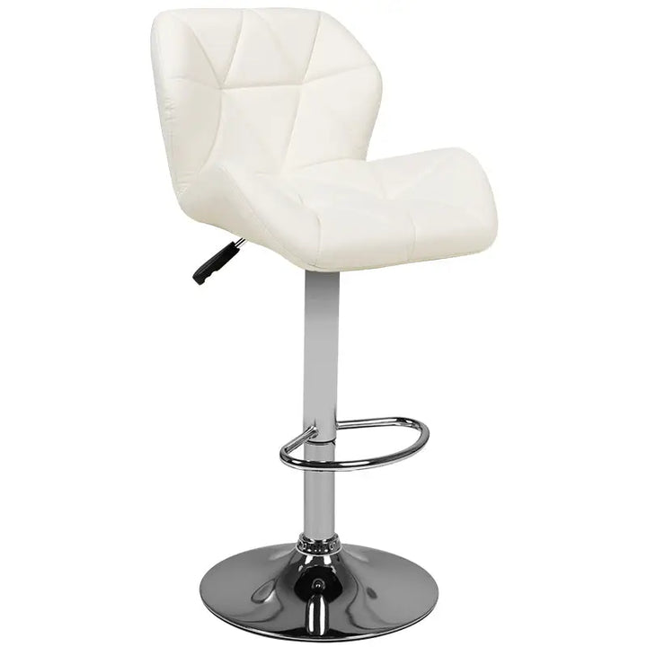 Barhocker M01 Gesteppt Verstellbar Weiß - Barhocker