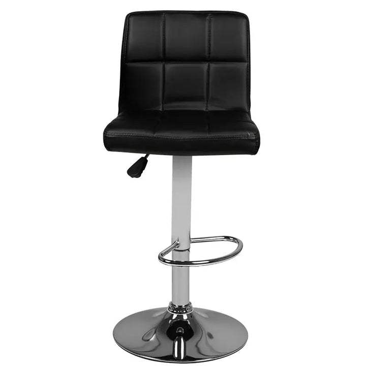 Barhocker M06 Gesteppt Verstellbar Schwarz - Barhocker