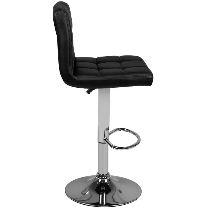 Barhocker M06 Gesteppt Verstellbar Schwarz - Barhocker