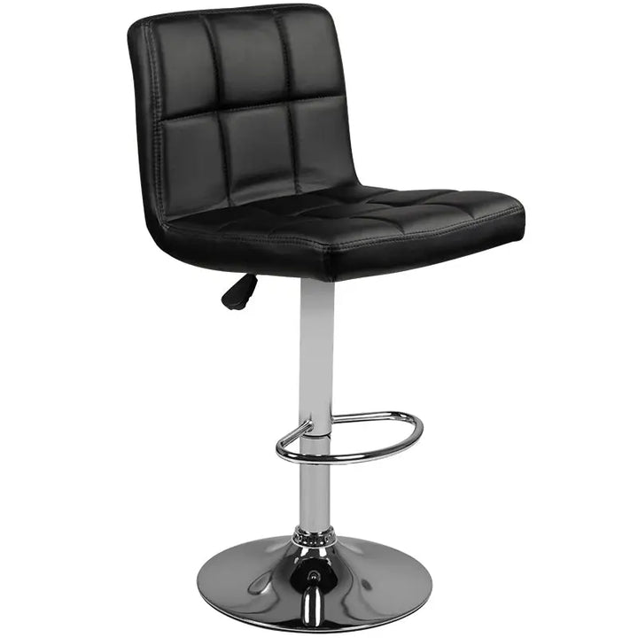 Barhocker M06 Gesteppt Verstellbar Schwarz - Barhocker