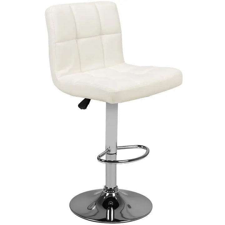 Barhocker M06 Gesteppt Verstellbar Weiß - Barhocker