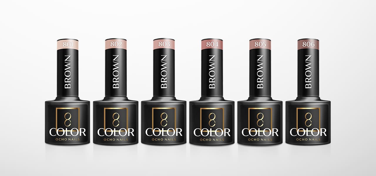 OCHO NAILS Hybrid-Nagellack Braun 802 -5 g