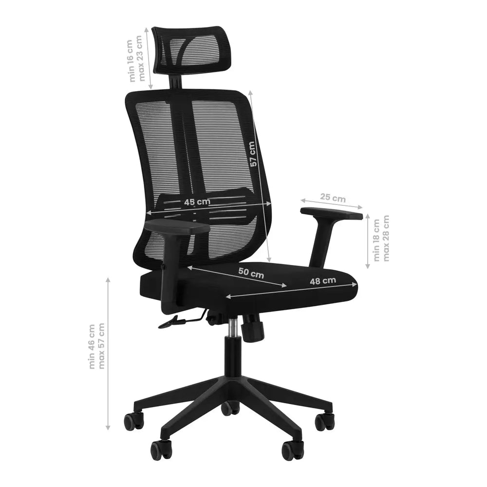 Bürostuhl QS-16A schwarz - Bürostuhl