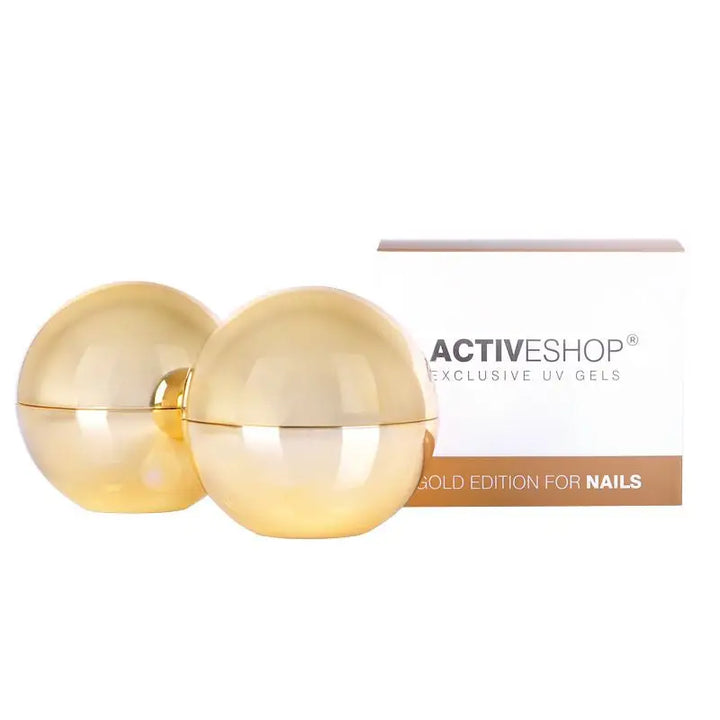 Golden kugelförmige Behälter und weiße Box für Camouflage Gel 15g Kugel Peach