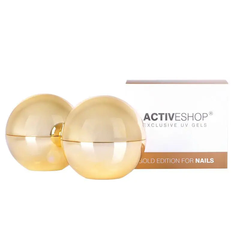 Golden kugelförmige Behälter und weiße Box für Camouflage Gel 15g Kugel Peach