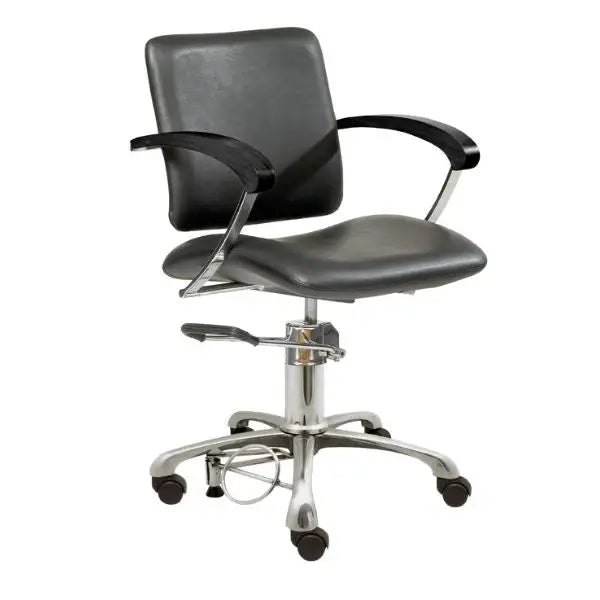 Comair Bedienungsstuhl London C Armlehne schwarz - Friseurstuhl