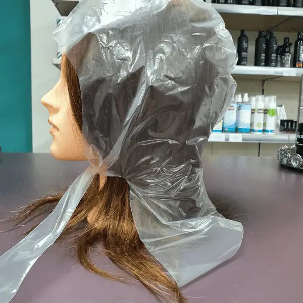 Mannequin Kopf mit Plastikhaarabdeckung für Comair Einweg-Strähnen Hauben
