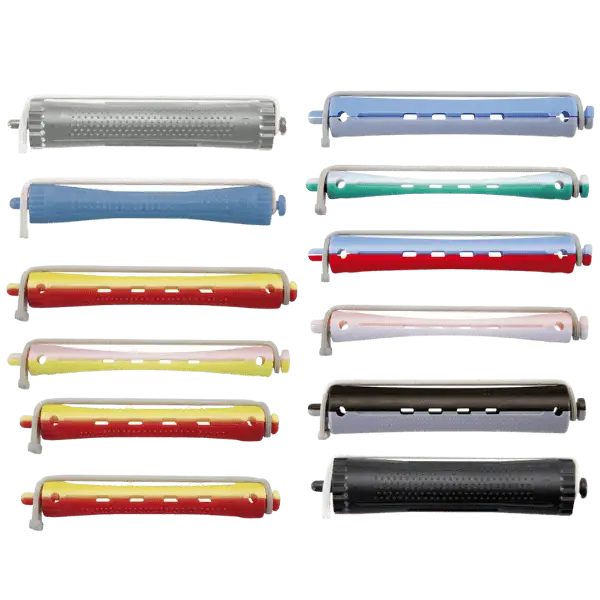 Bunte Haargummi Roller für professionelles Styling im Comair Kaltwickler Set