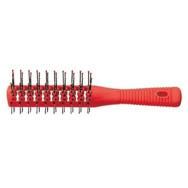 Comair Tunnelventbürste Rubberize rot - Haarbürste