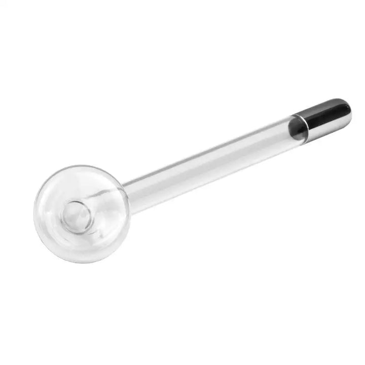 Klare Glaspfeife mit Metallende für D’arsonval Hochfrequenzströme LZ-006A 10W