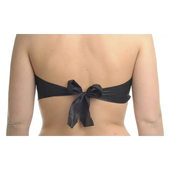 Schwarzes strapless Bikinioberteil mit Schleife aus dem Einweg-bh schwarz 5 st