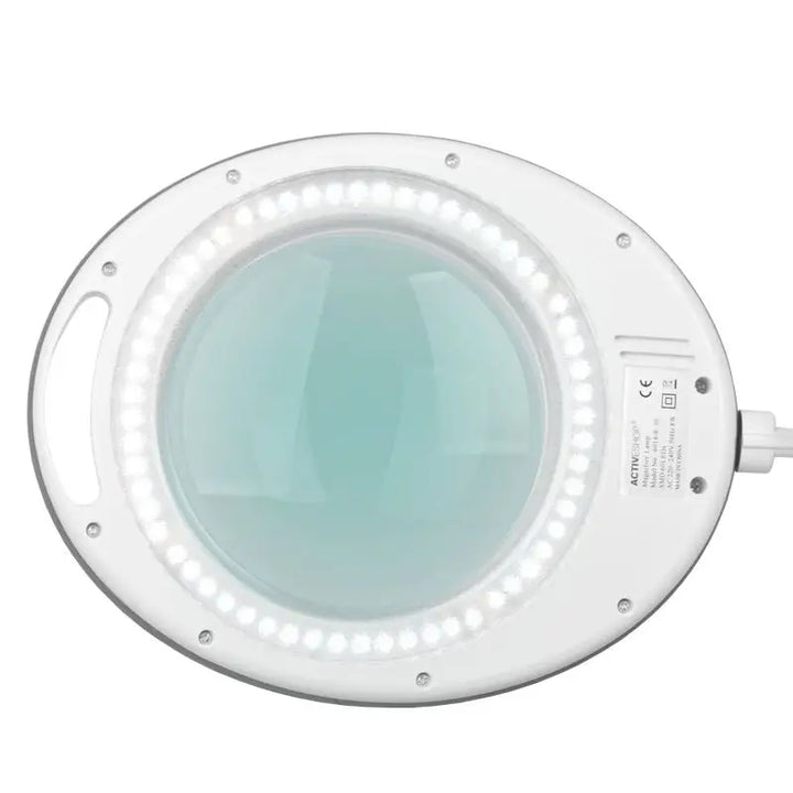 Elegante Lupenleuchte 6014 mit runder LED-Lichtquelle und Stativ für präzise Arbeiten