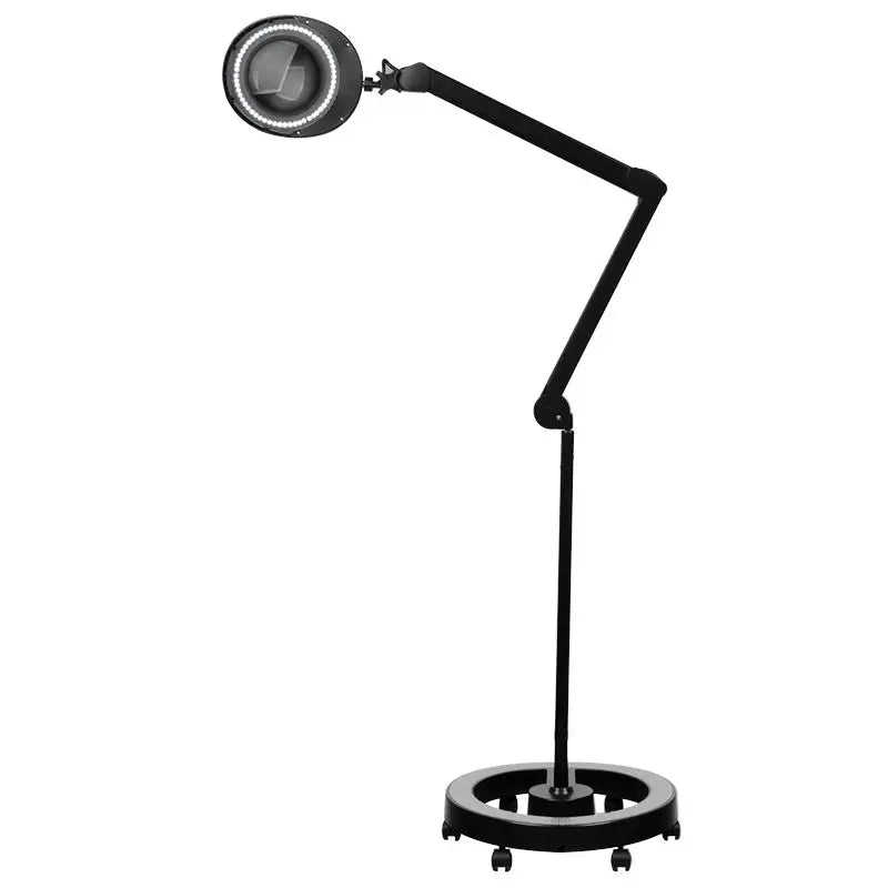 Schwarze verstellbare Lupenleuchte mit 60 LED SMD und Stativ