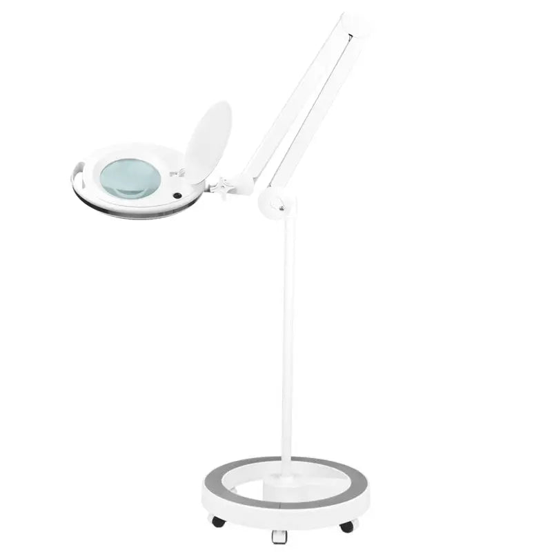 Weiße Lupenleuchte mit Stativ und 60 LED SMD für präzises Arbeiten