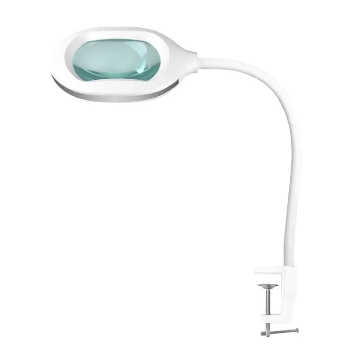 Weiße Lupenleuchte mit Klemme für das Elegante Lupenleuchte 6029 mit 60 LED SMD