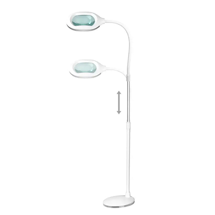 Weiße verstellbare Lupenbodenlampe Elegante Lupenleuchte 6029 mit 60 LED SMD 5d