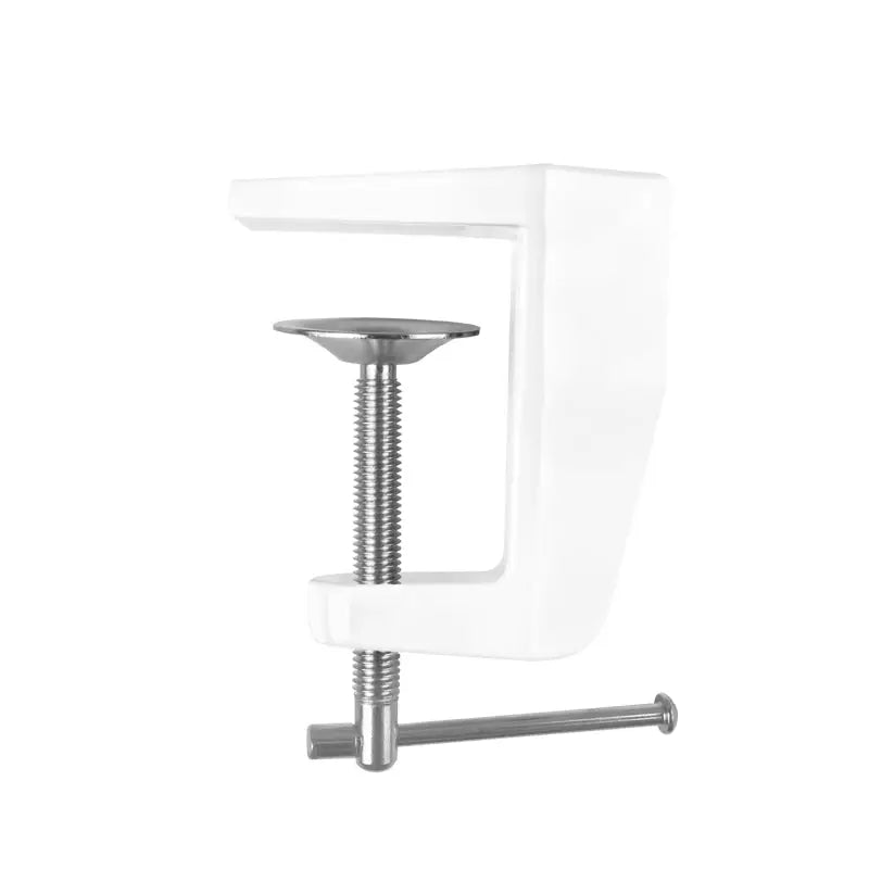 Weiße C-Schraubzwinge mit Gewindeschraube für Elegante Lupenleuchte 6029
