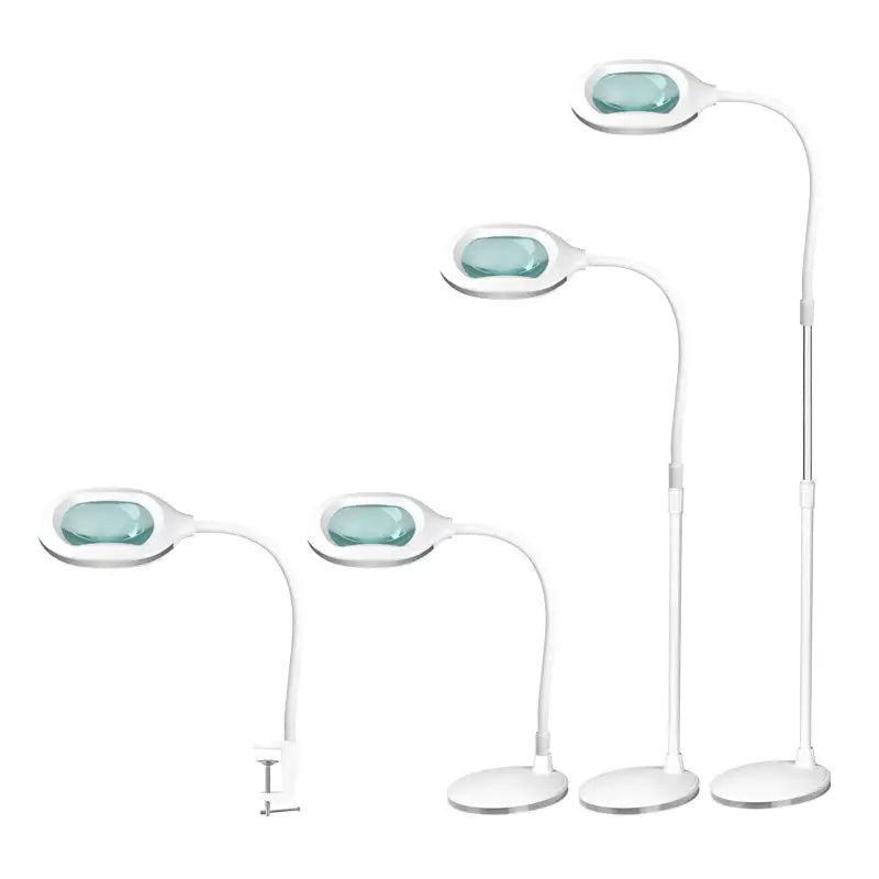Weiße Lupenleuchten in verschiedenen Höhen für die Elegante Lupenleuchte 6029 60 LED SMD
