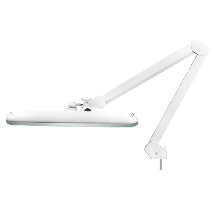 Weiße Gelenklupenlampe LED 801-s mit Stativ für professionelle Beleuchtung