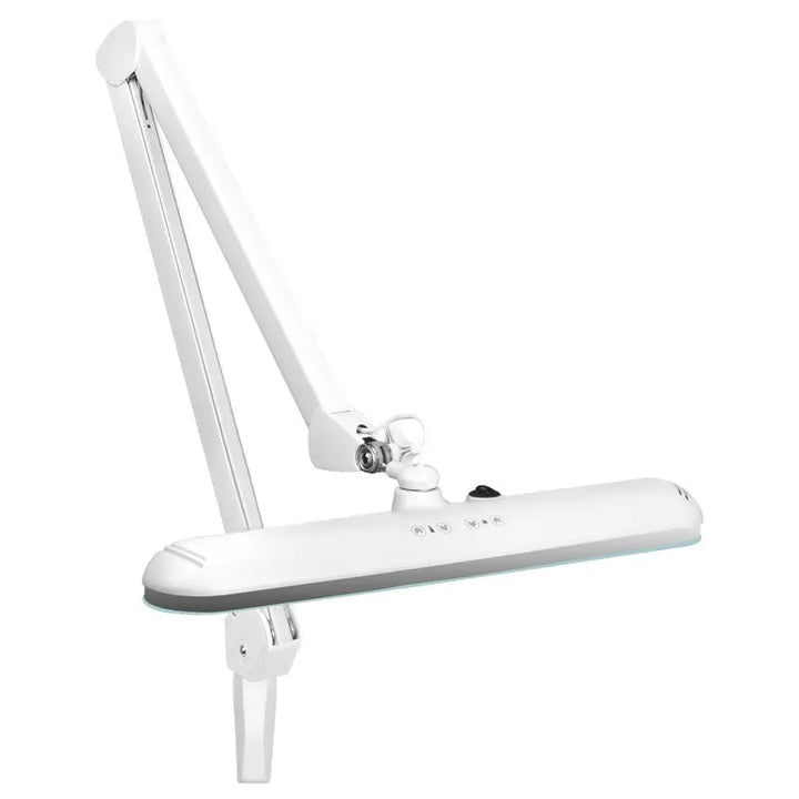 Adjustable weiße LED Schreibtischlampe Elegante Lupenleuchte LED 801-tl mit Schraubstock