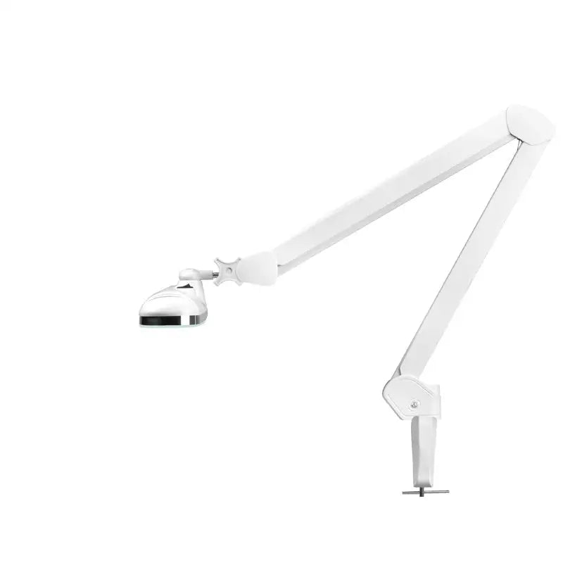 Verstellbare weiße Schreibtischlampe Elegante Lupenleuchte LED 801-tl mit Schraubstock
