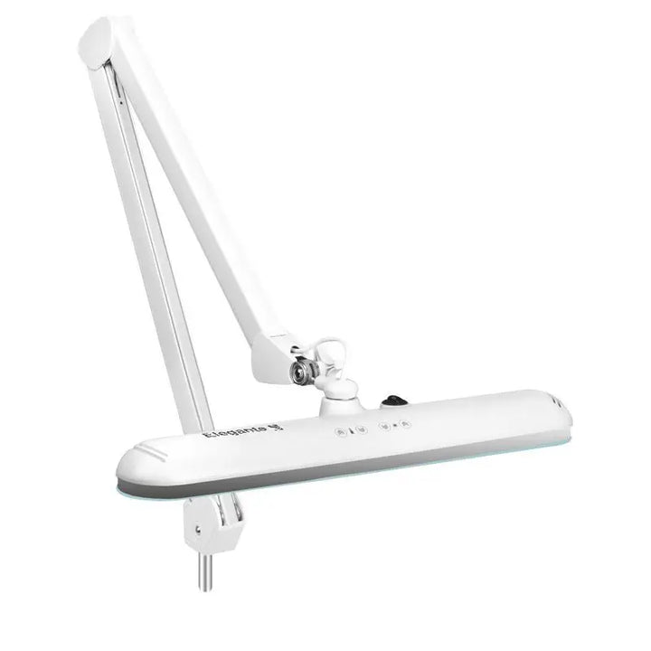 Verstellbare weiße LED Schreibtischlampe Elegante Lupenleuchte LED 801-tl mit Untersatz