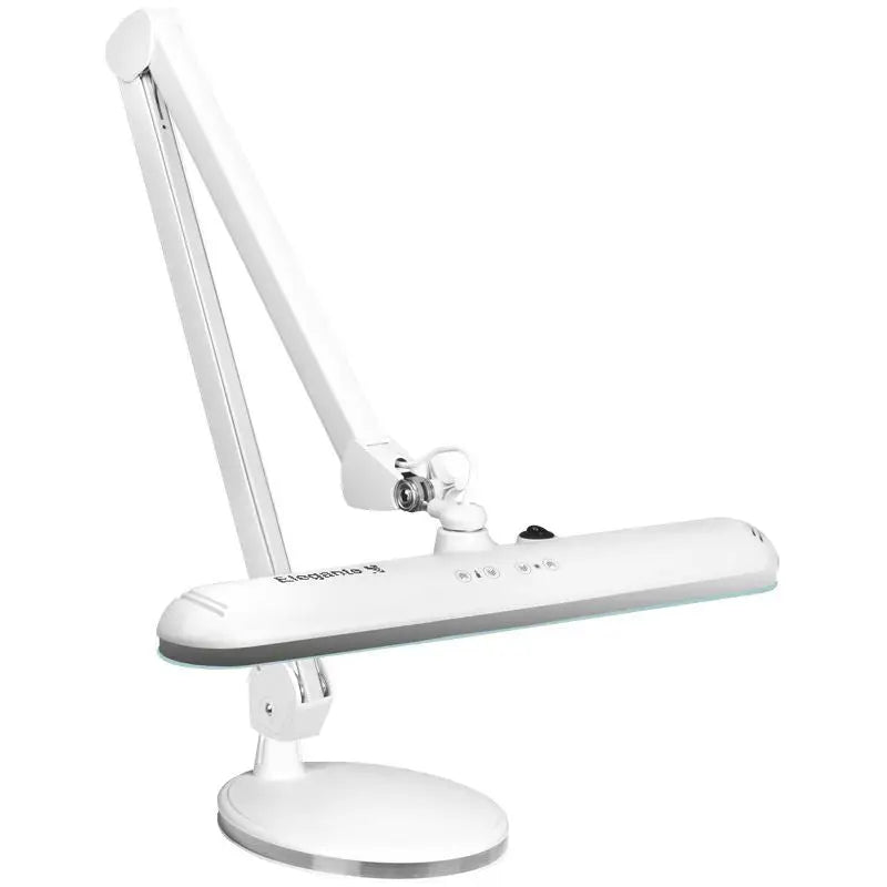 Verstellbare weiße LED Schreibtischlampe Elegante Lupenleuchte LED 801-tl mit Untersatz