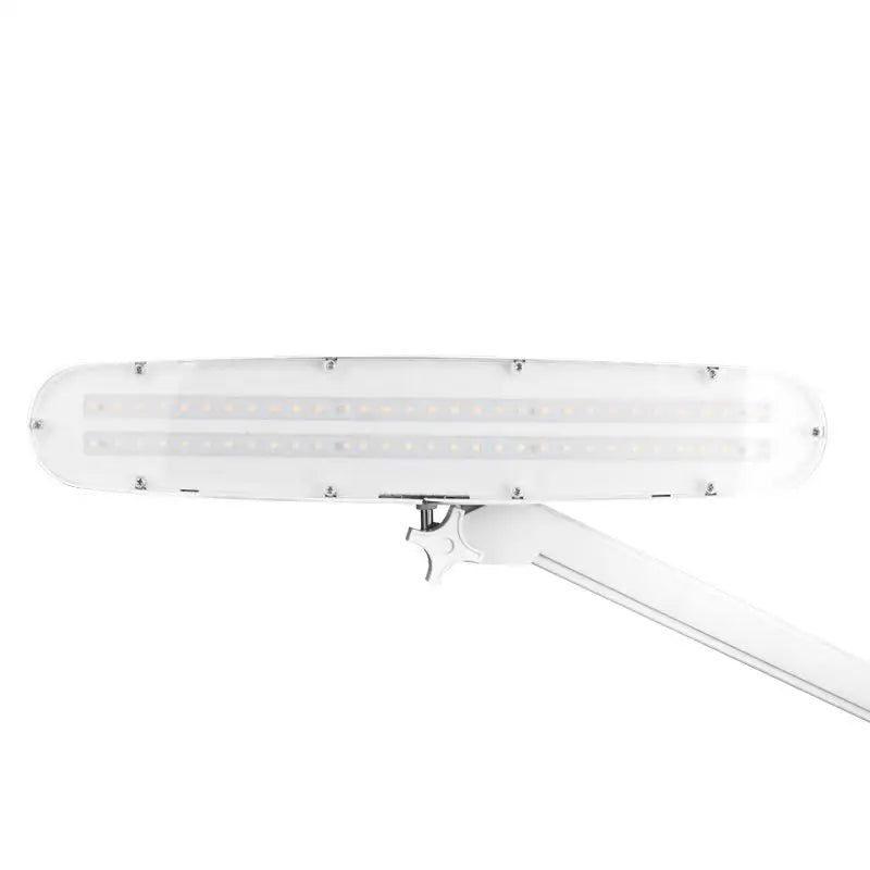 Weiße LED-Leuchte an Elegante Lupenleuchte LED 801-tl mit Untersatz
