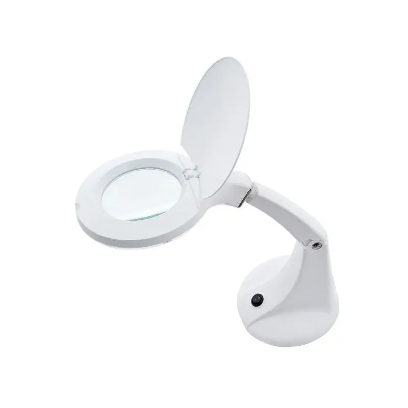 Weiße Lupenlampe mit Klappabdeckung für das Elegante Lupenleuchte Mini 30 LED SMD 5D