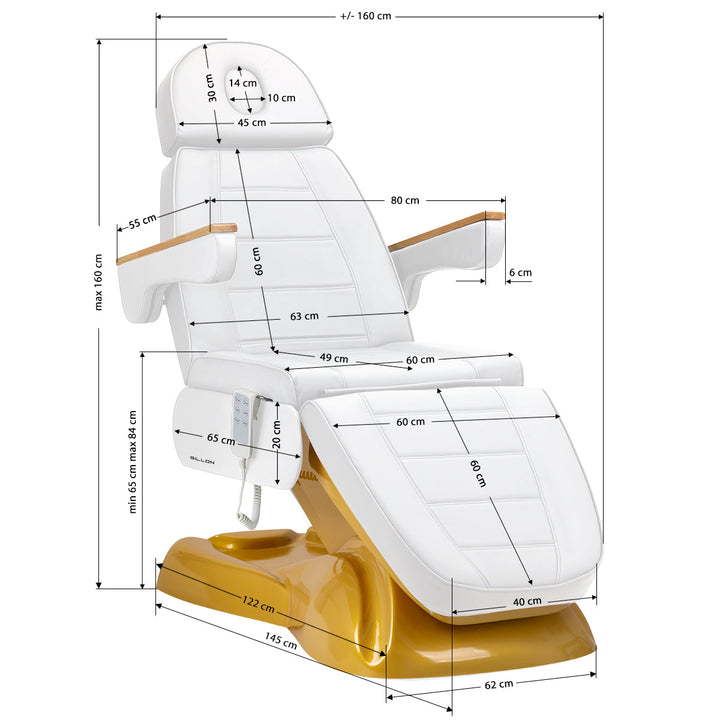 Elektrische Kosmetikliege SILLON LUX 273B 3 Motoren Gold Weiß