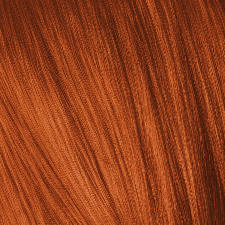 Schwarzkopf Essensity 7-77 Mittelblond Kupfer Extra – Haarfarbmuster