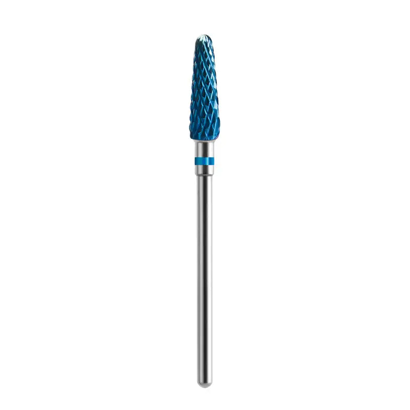 Blaue Nagelbohrerset Exo Fräser Hard Blue Kegel Gerade 01 für Nagelkunst