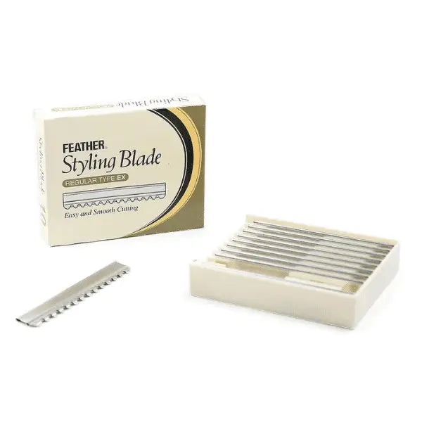 Feather Rasierklingen mit stilvollen Feather Styling Blades für eine präzise Rasur
