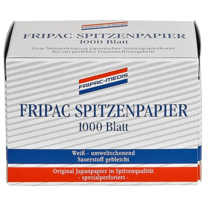 Box mit Fripac Spitzenpapier in weiß, umweltschonend für medizinische Anwendungen
