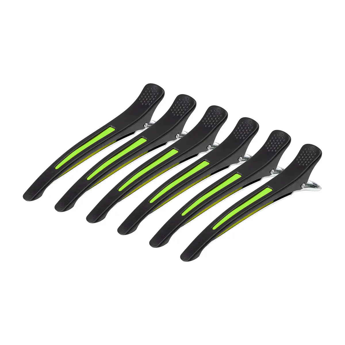 Friseur-Haarspangen Clips e-13 6 St. 11,5cm Mix Neon - Haarklammern