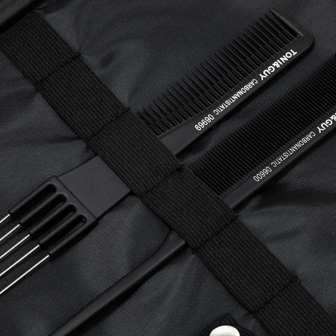 Friseur Koffer schwarz Stoff