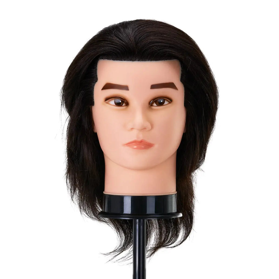 Friseur-Trainingskopf Gabbiano WZ3 mit Naturhaar Farbe 1# Länge 8’’ - Trainingskopf