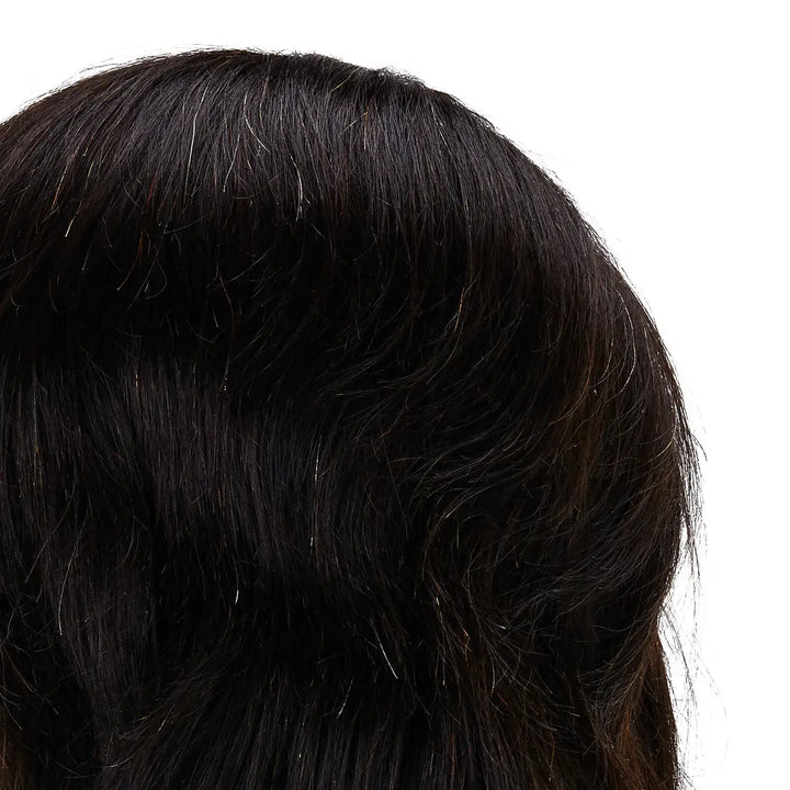 Friseur-Trainingskopf Gabbiano WZ3 mit Naturhaar Farbe 1# Länge 8’’ - Trainingskopf