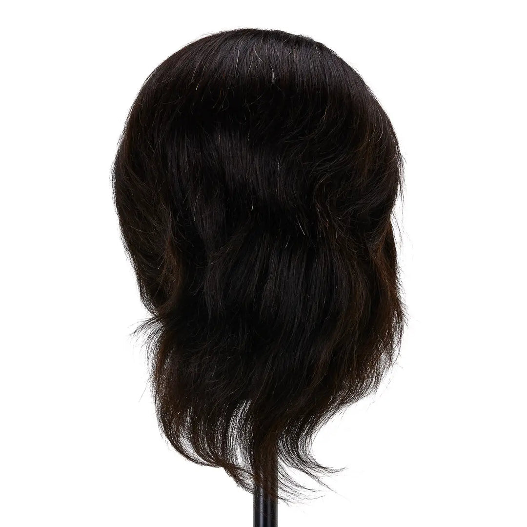 Friseur-Trainingskopf Gabbiano WZ3 mit Naturhaar Farbe 1# Länge 8’’ - Trainingskopf