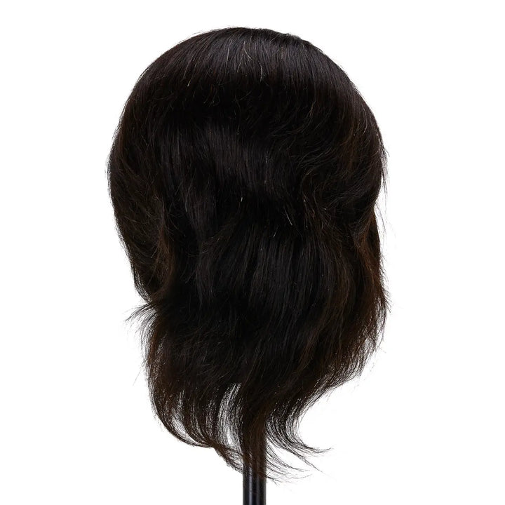 Friseur-Trainingskopf Gabbiano WZ3 mit Naturhaar Farbe 1# Länge 8’’ - Trainingskopf