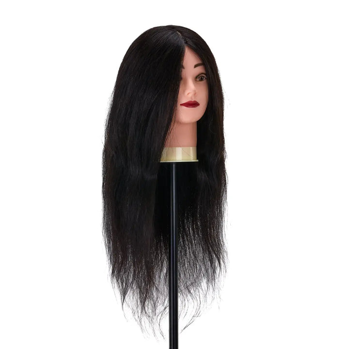 Friseur-Trainingskopf von Gabbiano WZ1 mit echtem Haar Farbe 1# Länge 20’’