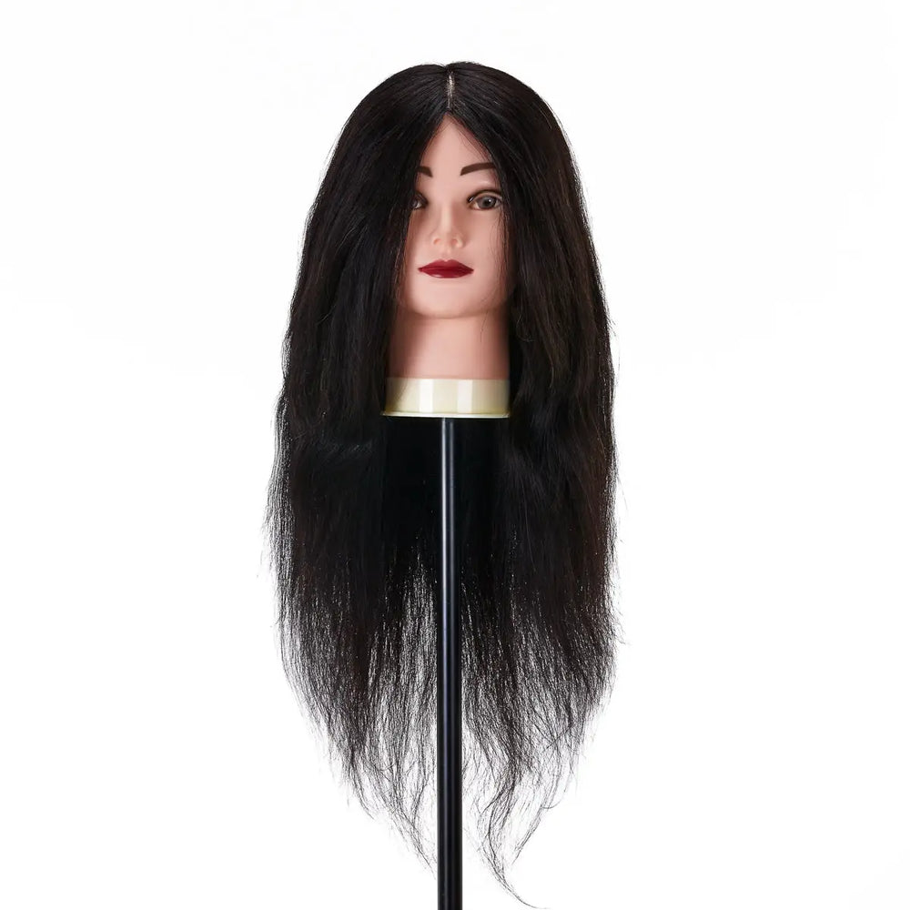 Friseur-Trainingskopf von Gabbiano WZ1 mit echtem Haar Farbe 1# Länge 20’’