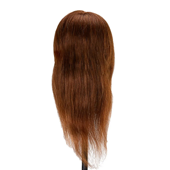 Friseur-Trainingskopf von Gabbiano WZ1 mit echtem Haar Farbe 4# Länge 16’’