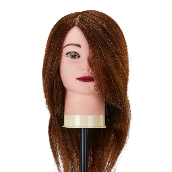 Friseur-Trainingskopf von Gabbiano WZ1 mit echtem Haar Farbe 4# Länge 16’’