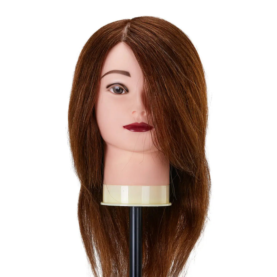 Friseur-Trainingskopf von Gabbiano WZ1 mit echtem Haar Farbe 4# Länge 16’’