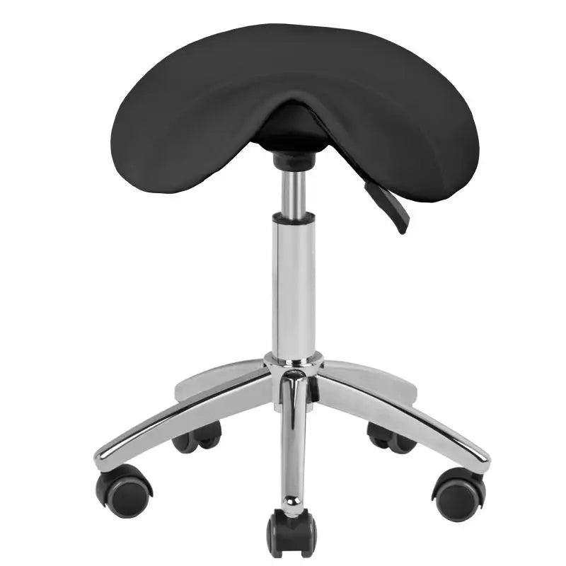 Schwarzer Sattelsitzhocker Friseur- und Kosmetikhocker AM-302 Nichtrolle