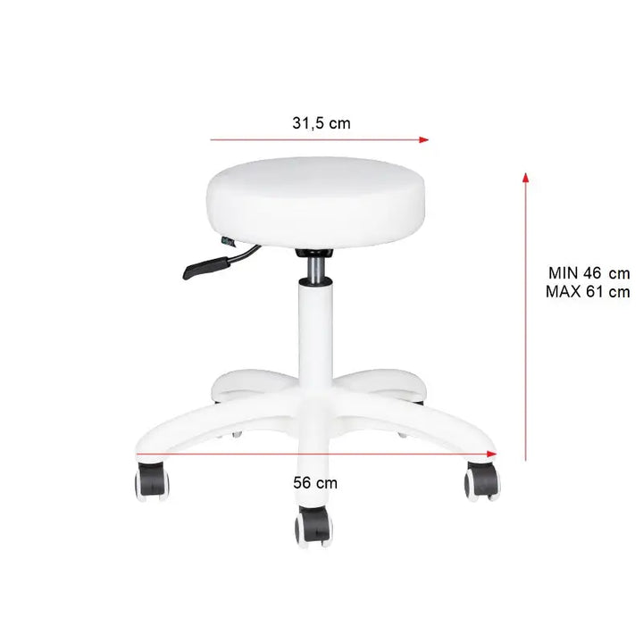 Friseur- und Kosmetikhocker AM-303-2 Weiß - Friseurhocker