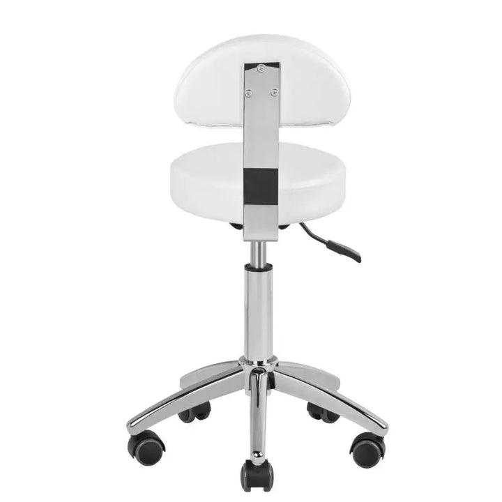 Weißer verstellbarer Drehsessel Friseur- und Kosmetikhocker AM-304 ansicht